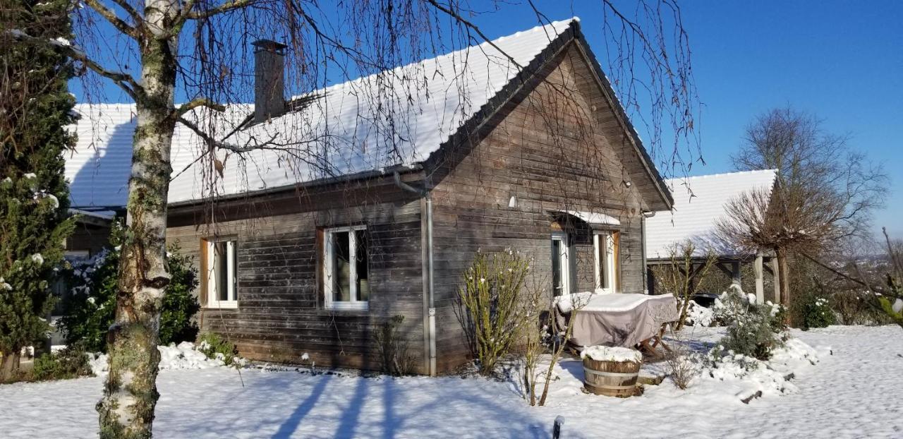 Gite De La Tuillere, Maison Contemporaine En Bois Avec Vue Et Piscine Saint-Aulaire Exterior foto